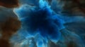 Planetary nebula in space. Cloud of ionized gas, collapse of star. Outer space. Sci-fi space, chemical evolution of galaxies. 3d