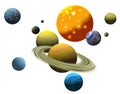 The Planetary solar system Royalty Free Stock Photo