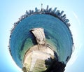 A planetoid of Sydney skyline and harbour