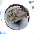 Planetoid view of the Somerset Dam