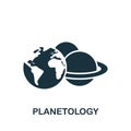 Planetology icon. Monochrome simple Bioengineering icon for templates, web design and infographics