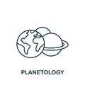 Planetology icon. Monochrome simple Bioengineering icon for templates, web design and infographics