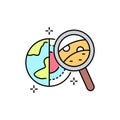 Planetology line icon. Isolated vector element.