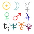 Planets astrologic set