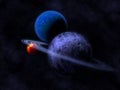 Planets and darksun Royalty Free Stock Photo