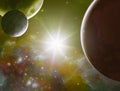 Planets and exoplanets of unexplored galaxies. Sci-Fi. New worlds to discover