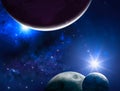 Planets and exoplanets of unexplored galaxies. Sci-Fi. New worlds to discover