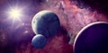 Planets and exoplanets of unexplored galaxies. Sci-Fi. New worlds to discover