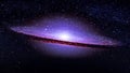 Planets and galaxy, cosmos, physical cosmology, science fiction wallpaper. Beauty of deep space.