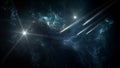 Planets and galaxy, cosmos, physical cosmology, science fiction wallpaper. Beauty of deep space. Royalty Free Stock Photo