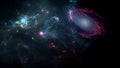 Planets and galaxy, science fiction wallpaper. Astronomy is the scientific study of the universe stars, planets, galaxies, and eve Royalty Free Stock Photo