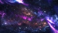 Planets and galaxy, science fiction wallpaper.