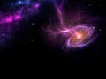 Planets and galaxy, science fiction wallpaper. Beauty of deep space. Billions of galaxy in the universe Cosmic art background, Ver Royalty Free Stock Photo