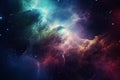 Planets and galaxy, science fiction wallpaper. Beauty in the universe. Colorful nebula in deep space with stars, AI Generated Royalty Free Stock Photo