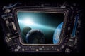 Planets in the galaxy view from a Spacecraft. Elements of this image furnished by NASA Royalty Free Stock Photo