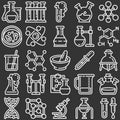Planets icon set, outline style Royalty Free Stock Photo