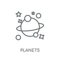 Planets linear icon. Modern outline Planets logo concept on whit
