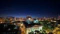 Planets and the Moon over historic buildings of Recife, Pernambuco, Brazil