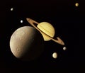 Planets in outer space. Royalty Free Stock Photo