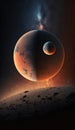 Planets in outer space. Elements of this image furnished by NASA Royalty Free Stock Photo