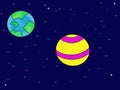 Planets over a space on stars background Royalty Free Stock Photo