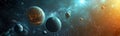 Planets, stars and galaxies in outer space showing the beauty of space exploration. Royalty Free Stock Photo