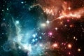 Planets, stars and galaxies in outer space showing the beauty of space exploration. Elements furnished by NASA Royalty Free Stock Photo
