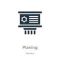 Planing icon vector. Trendy flat planing icon from industry collection isolated on white background. Vector illustration can be