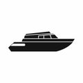 Planing powerboat icon, simple style