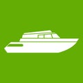 Planing powerboat icon green