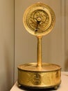 Planispheric astrolabic clock dated 1560 on display at the British Museum in London England Royalty Free Stock Photo