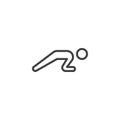 Plank exercise line icon