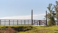 The plank fence of rural farm Royalty Free Stock Photo