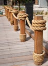 Rope fence. Royalty Free Stock Photo