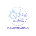 Plank variations concept icon