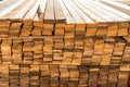 Planks in the timber factory Royalty Free Stock Photo