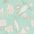 Plankton seamless pattern