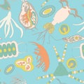 Plankton seamless pattern