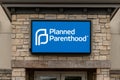 Planned Parenthood Clinic Exterior and Trademark Logo Royalty Free Stock Photo