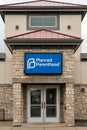 Planned Parenthood Clinic Exterior and Trademark Logo Royalty Free Stock Photo