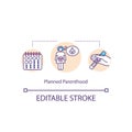 Planned parenthood concept icon