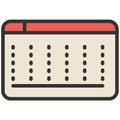 Planner calendar or organizer flat vector icon