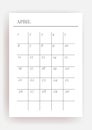 Planner sheet vector. Printable vertical notebook page Royalty Free Stock Photo