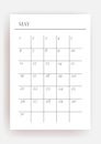Planner sheet vector. Printable vertical notebook page Royalty Free Stock Photo