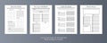 Planner sheet vector. Printable vertical notebook page Royalty Free Stock Photo