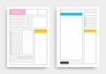 A4 Planner template. Blank notebook page.