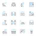 Planners linear icons set. Scheduling, Calendars, Time-management, Organization, Productivity, Efficiency, Task-list