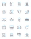 Planners linear icons set. Scheduling, Calendars, Time-management, Organization, Productivity, Efficiency, Task-list