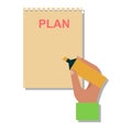 Planners notebook vector illustration. Royalty Free Stock Photo