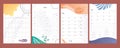 Planners set. To do lists, weekly and daily schedule template, year plan form vector illustration